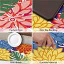 Kitchen Mats for Floor 2PCS Cushioned Anti Fatigue Kitchen Mats Waterproof Non Slip Kitchen Mat Rug Set Comfort Foam Standing Mat for Sink, Laundry, Office,17.3" x 28" + 17.3" x 47", Colorful