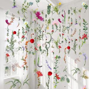 XunYee 6 Pcs 35.4 ft Flower Garlands Artificial Wildflower Vines Floral Hanging Backdrop Fake Flower Garlands Faux Silk Wildflower Vine for Wedding Bridal Shower Home Garden Wall Arch Decor(Spring)