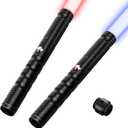 jvmusaber Lightsaber Toy, Light Saber 2-in-1 Detachable USB C Charge Metal Hilt, 8-12 Year Old Boy Girl Birthday Gift, 15 Colors and 4 Modes & Sounds for Kid and Adult Halloween Decoration Cosplay