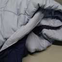 Bedsure Comforters Queen Size - Duvet Insert Contrast Down Alternative Comforter Quilted All Season Duvet with 8 Tabs, Machine Washable, Gifts for Women, Navy Blue/Blue, Queen 88 x 88 Inches