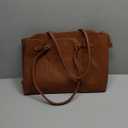 LOVEVOOK Laptop Tote Bag for Women, 15.6 Inch Waterproof Leather Computer Work Purse with Zipper for Teacher & Travel