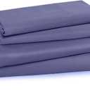 Royal Hotel Bedding Solid Periwinkle 250-Thread-Count 1pc Queen Bed Sheet Set 100% Cotton, Superior Percale Weave, Crispy Soft, Deep Pocket, 100% Cotton