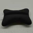 DS. DISTINCTIVE STYLE Car Neck Pillow 2 Pieces PU Leather Travel Pillow for Head Rest Neck Support for Car Seat - Black