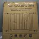 Cumbor 29.7-46" Baby Gate for Stairs, Toddler Safety Essentials for The House, Auto Close Dog Gate for Doorways, Mom's Choice Awards Winner-Easy Install Pressure Mounted Pet Gates for Dogs, White