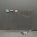 Martha Stewart Grayson Acrylic Wall Calendar and Notes Board with Dry Erase Marker, Clear with Gold Print, Set of 2