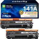 [with Chip] 141A Toner Cartridge Compatible for HP LaserJet 141A W1410A Black Toner as Replacement with HP Laser Jet Series M110 M110w, LaserJet MFP Series M139w M140 M140w (2 Black)