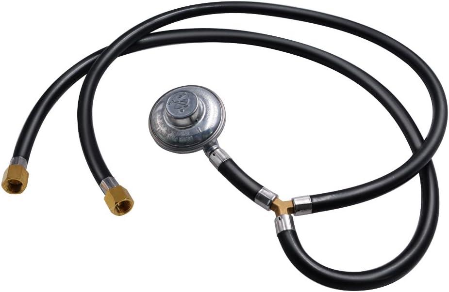 onlyfire 3 Feet Y-Splitter Low Pressure Propane Regulator Double Hoses for Grill,Heater and Propane Appliances,QCC-1 Tank Connections