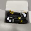 QUMY Dog Shoes for Large Dogs, Medium Dog Boots & Paw Protectors for Winter Snowy Day, Summer Hot Pavement, Water-Resistant in Rainy Weather, Outdoor Walking, Indoor Hardfloors Skid-Resistant Sole (Size 5: 2.4''x2.8''(W*L) (Pack of 4))