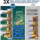 Enga Thermostatic Dual Head Shower System, 16" + 6" Dual Rainfall Shower System (Can All Run Together & Volume Adjustable) Dual Shower Head Combo Set, Brushed Nickel