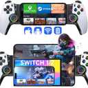 Mobile Gaming Controller for iPhone 15/16 Series/Android/Switch 2/Switch/OLED/iPad Mini, Wireless Phone Controller with Hall Joysticks/Hall Triggers/LED, Support Xbox Cloud, Steam Link, Call of Duty