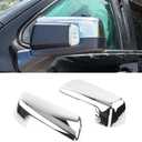 Mirror Caps Fitment for 2019-2025 Chevy Silverado 1500/GMC Sierra 1500 2PCS-Set (Chrome, Silverado/Sierra 19-24)