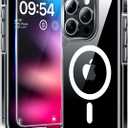 TAURI for iPhone 16 Pro Max Case, Compatible with MagSafe, with Screen Protectors, Not-Yellowing Military-Grade Protection, Shockproof Slim Magnetic Case for 16 ProMax 6.9", Clear