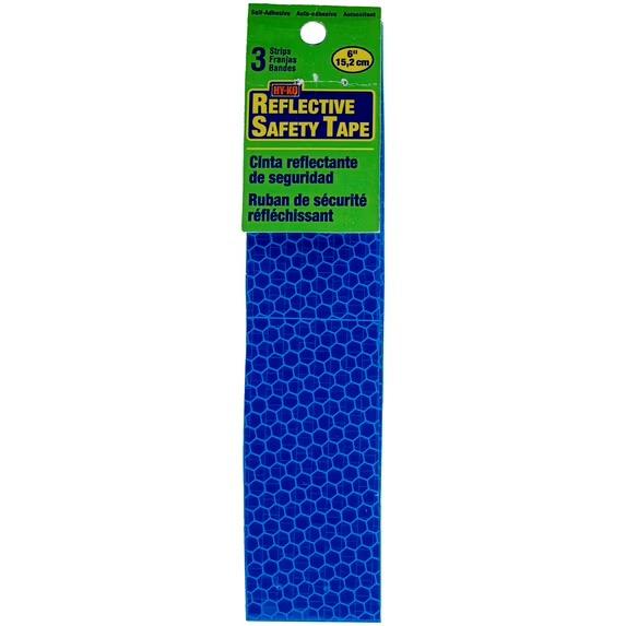 Hy-Ko Blue Reflective 6" Safety Strip, Self-adhesive Backing, 3-packб Set of 3