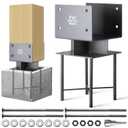 Stainless Steel 8"x8"(Actual 7.5"x7.5") Post Base Bracket Concrete, Wet Set Concrete Post Anchor Bracket Heavy Duty 1Pack