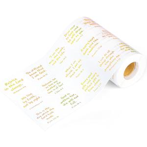 1200Pcs Bible Verse Gold foil Stickers Self-Adhesive Laser Scripture Sticker Jesus Faith Gold foil Stickers Religious Inspirational Label for Envelope Sealing Scrapbooks Present Tag Decor