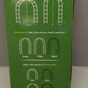 VENUZOR 7.87x4.59ft Matte White Cast Iron Garden Arch Trellis, Weather-Resistant