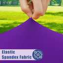 Moosfor Spandex 4 Foot Rectangle Table Cloth 2 Pack, Elastic Fitted Tablecloths for Picnic, Stretch Washable Patio Table Cover for Outdoor, Camping, Banquet and Parties (Purple, 30"x48")