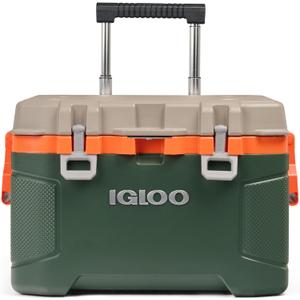 Igloo Trailmate 52Qt Wheeled Cooler, Insulated Hard Shell Ice Chest, Sportsman, 20.26" x 25.62" x 16.7"