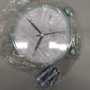 pxy Cute and Safe Alarm Clock for Kids Battery Powered (Battery Include), 4" Analog Super Silent Analog Alarm Clock with Night Light510 Green & White