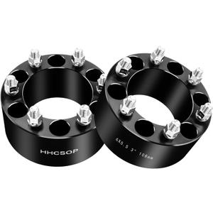 HHCSOP 6x5.5 Wheel Spacers 3" (75mm) Bore 108mm with M14x1.5 Studs for Chevy Silverado Suburban Avalanche Express Tahoe Astro GMC Sierra Savana Yukon Safari Escalade, 2PCS 6x139.7mm Wheel Adapter