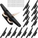 16 Pcs Black Nylon Dock Cleat Boat Cleat Kayak Marine Boat Cleat with Installation Screws for Boat Dock Accessories Marine Nautical Decoration (6inch)