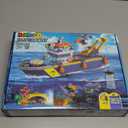 City Floatable Boat Building Set with LED Light - Ocean Arctic Explorer Ship Building Block Kit with Helicopter, Sub Exploration Toy Adventure Set Birthday Gift for Kids Boys Girls 6 7 8 9 10+