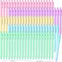 100 Pieces Retractable Black Gel Ink Pens 0.5mm Fine Point Writing Pens Pastel Office Supplies for Writing Journaling Taking Notes School Office