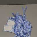 MotiMind 200 Pcs Scallop Name Place Cards for Table Setting DIY Wedding Placecards with Ribbon Include 100 Name Table Cards and 100 Ribbon for Weddings Party Celebrations Supplies(Dusty Blue)