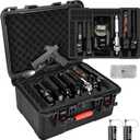 Pistol Gun Case for Multi Handguns - Hold Multiple Pistols & Magazines, Pre-cut Waterproof Hard Shell Gun Box, TSA Approved Pistol Case for SIG Sauer, Smith & Wesson, for Colt, for Revolver, for Glock