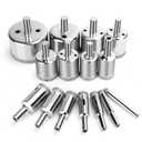 15 Pcs Diamond Drill Bits for Ceramic, Diamond Hole Saw Drill Bit Set Kit, Premium Glass Drill Bit for Bottles, Pots, Marble, Granite Stone, Tile Cutting 0.23 Inch - 2 Inch6mm - 50mm YLYL
