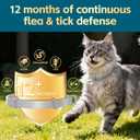 Flea and Tick Collar for Cats 2 Pack, 12 Months of Cat Flea Collar Protection 2 Collars Made with Premium Plant Based Essential Oil Waterproof and Natural Treatment Prevention Free Comb