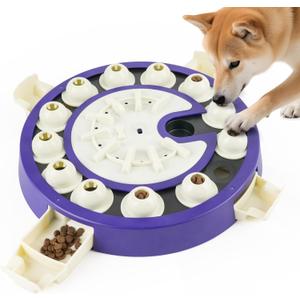 Dog Puzzle Toy, Level 3 in 1 Interactive Dog Toys for Boredom, Food Treat Dispensing Slow Feeder, Brain Mental Stimulation Puzzles Games for Small Medium Large Smart Dogs