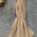 Yaheetech 9FT Solar Powered Patio Umbrella - UV Protection Market Table Umbrella w/ 32 LED Lights & Push Button Tilt & Crank Lift System for Garden/Lawn/Deck/Backyard/Pool,Tan