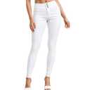 Hybrid & Company Women's Butt Lift Skinny High Waisted V3 Super Comfy Stretch Denim Pants P45075SK White (5 Short)
