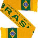 Brazil Brasil Soccer Knit Scarf (Yellow)