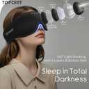 Sleep Mask with Headphones Bluetooth 5.4, TOPOINT 3D Eye Mask Blackout with Soft Bamboo Cotton for Side Sleepers Women Men, Sleep Headphones Earphones HD Speaker Microphone for Travel Meditation Gift