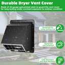 4" Dryer Vent Cover Outdoor,Dryer Vent Cover for Exterior Wall Vent Hood Outlet Air Vent,Dryer Vent Cover Outside,Exterior Dryer Exhaust Vent Cover Cap for House AC,Through Wall Dryer Vent Kit,Black