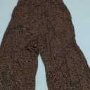 Amazon Essentials Women's Short-Sleeve Surplice Cropped Wide-Leg Jumpsuit (Medium, Brown Animal Print)