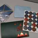 Fancy Land Foil Christmas Greeting Cards with Envelopes 24 Christmas 4 X 5.25 Foil Embellished Cards