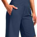 Viodia Women's 9" Long Swim Shorts Modest Swimsuits Bathing Suit Knee Length Bermuda Board Shorts for Women with Pocket (X-Large, Bright Ocean)