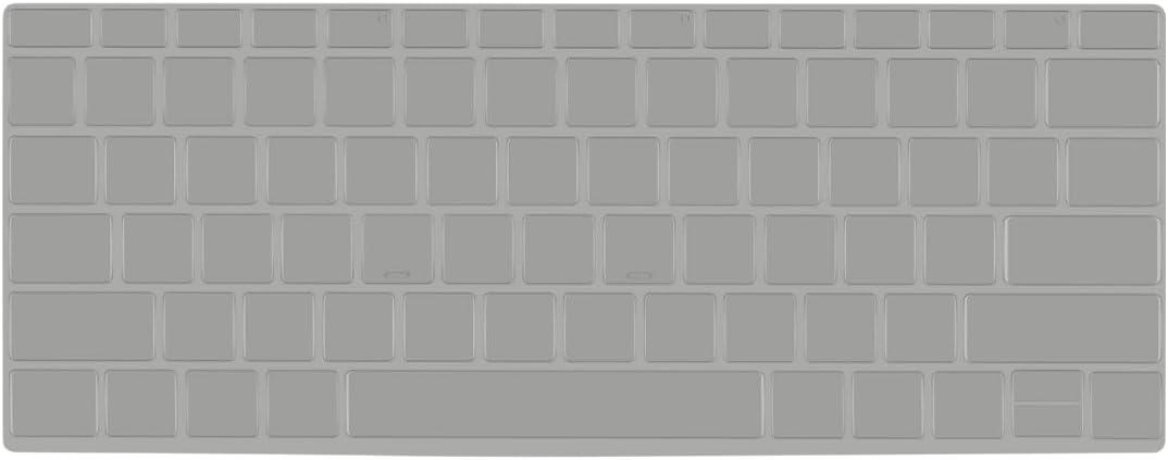 Batianda Premium TPU Keyboard Cover for 13.8" & 15" Microsoft Surface Laptop 2024 (7th Edition) Soft Durable Spill & Dust Resistant, Lightweight and Portable, Grey