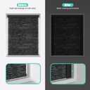 100% Blackout PVC Light Blocking Strips for Window Shades and Blinds, Block Light Along The Sides of Blackout Blinds, Easy to Install. (Black 58" 4pc)