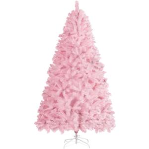 6ft Pink Artificial Christmas Pine Tree Seasonal Holiday Carnival Home Party Decoration for Home, Office, Party Decoration Indoor Outdoor, Foldable Stand
