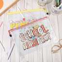 5 x SOIDRAM 4PCS Clear Toiletry and Makeup Bags Waterproof PVC Travel Cosmetic Organizer Pouches Transparent Zipper Bags for Women