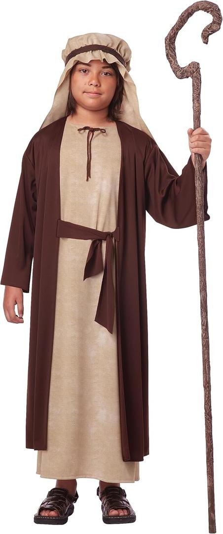 Boys Saint Joseph Costume (Large, Tan/Brown)