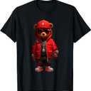 Stylish Teddy Bear Fashion Rap Hip Hop T-Shirt
6XL