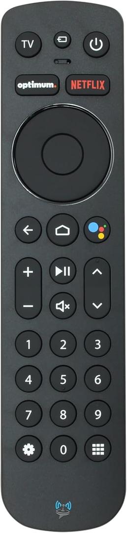 SatelliteSale Remote Control Replacement for Notus M2 Compatible with Optimum Stream Devices - Voice Activated, Bluetooth - Matte Black ABS Plastic RC with Batteries Included