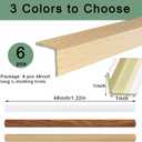 6Pcs 48" Wall Corner Protector,Pre-Cut Wall Corner Protector Guard Protection,Wood Grain Corner Trim for Door,Window Frames,Wooden Wall Edges (6Pcs-Oak)