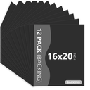 AUEAR, 10 Pack 16x20 Uncut Matte Boards Black Photo Mat Board Great for Picture Framing, Print, Artwork