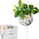 Hanging Disco Ball Planter 8" - with Acrylic Stand and Macrame Plant Hanger - Home Dcor, Room Dcor, Patio or Boho Dcor, Mirror Disco Planter, Disco Decor (8" No Base)